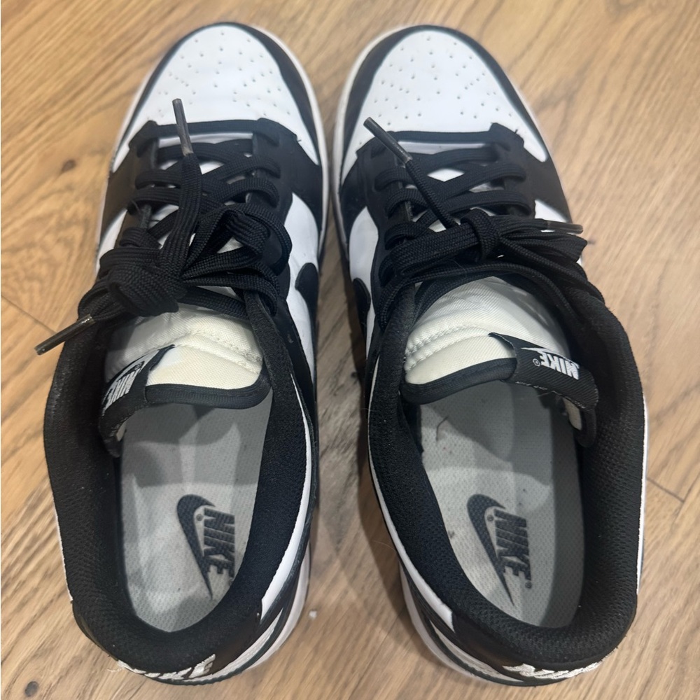 Nike Dunk Low Black White Panda Low Sneakers Size 12 - Picture 6 of 9